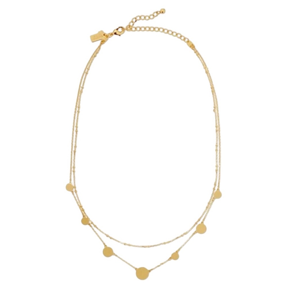 NWT KATE SPADE ROSE GOLD ONE IN A MILLION DOUBLE STATION LAYERING CHAIN